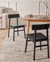 Set van 2 eetkamerstoelen GORRE Hout Zwart