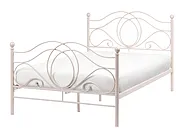 Bett mit Lattenrost Metall LYRA 120 x 200 cm Hellbeige_1161990
