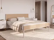 Bed PE Rattan AVANTON 180 x 200 cm (EU Super King) Beige_1116760