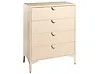 Kommode mit 4 Schubladen ARDURA Metall Beige