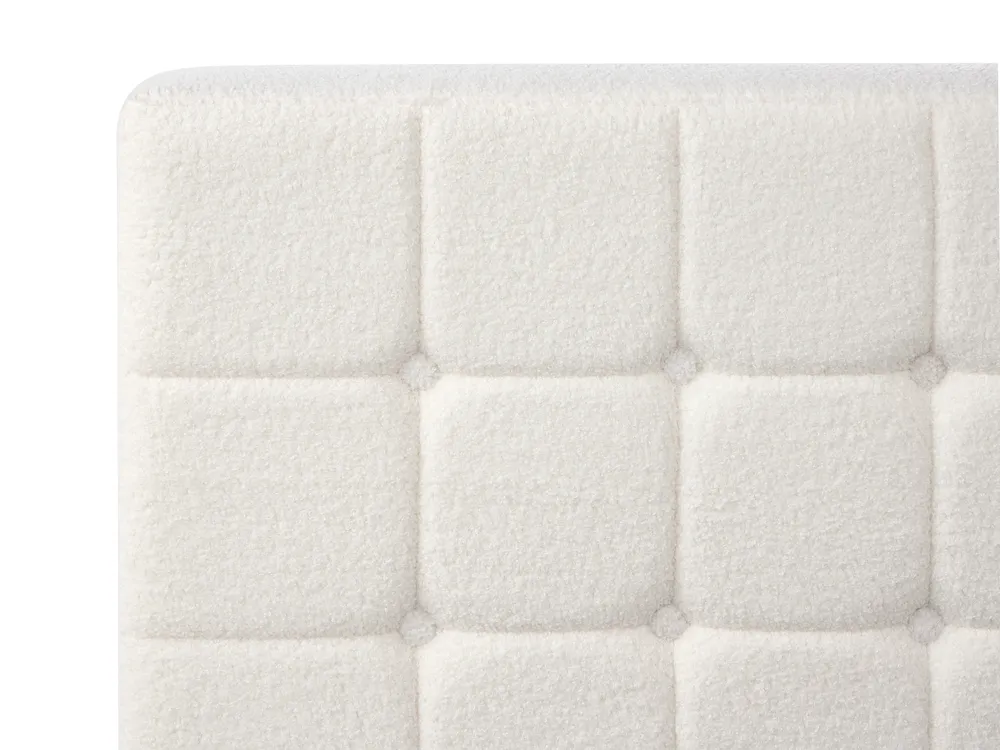 Bett verstellbar Bouclé DUKE 180 x 200 cm Cremeweiß_1011506
