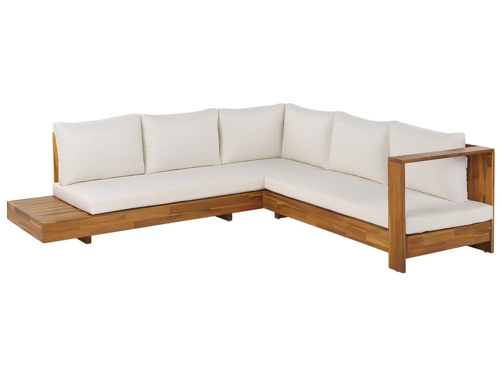 Garten Ecksofa mit Tisch 5-Sitzer MARETTIMO zertifiziertes Akazienholz Braun linksseitig_953812
