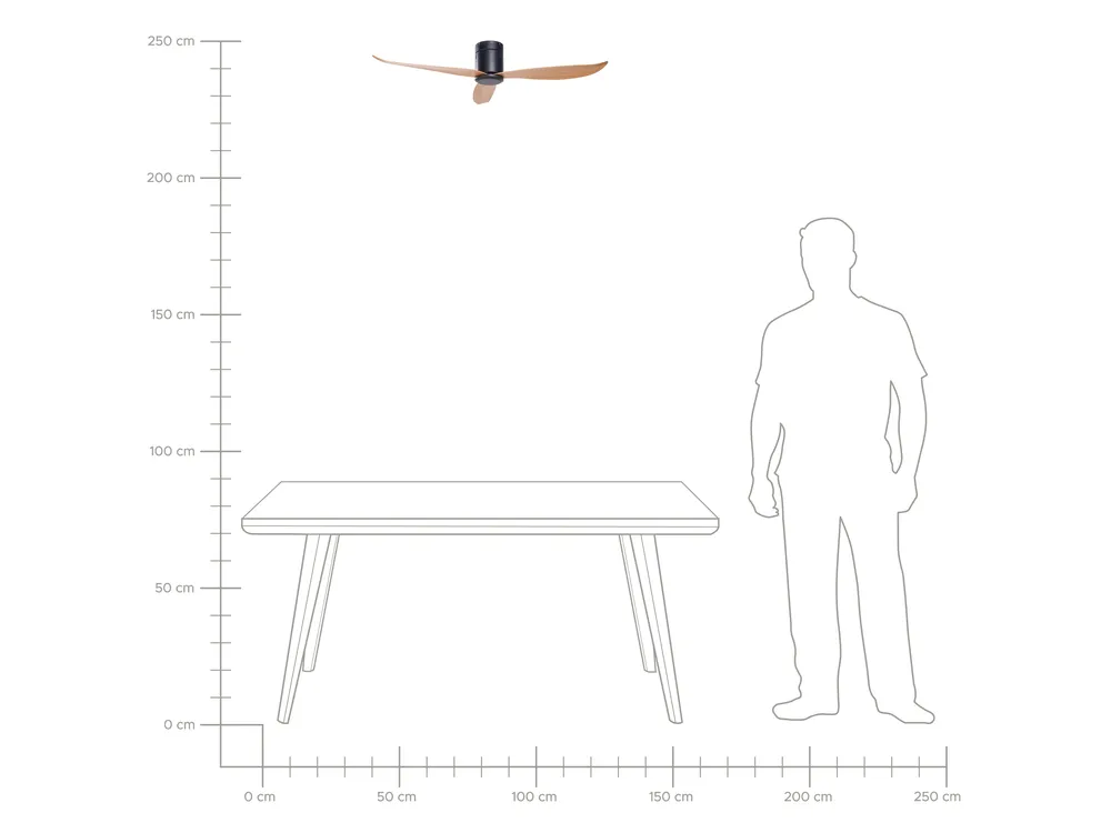Ceiling Fan MALAD with Remote Black_861732