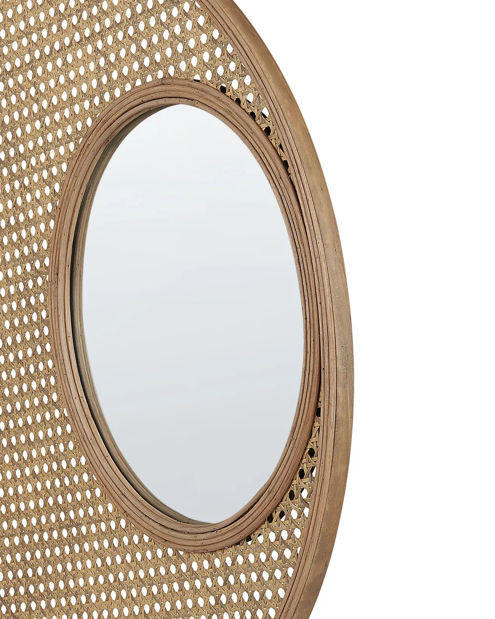 Wandspiegel PALAU 60 cm 60 cm Rattan Naturfarben_904548
