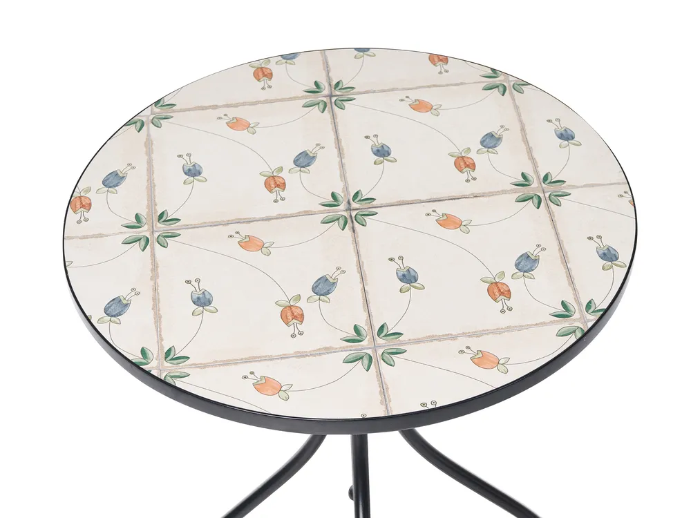 Outdoor Bistrotisch CARONA 60 cm 60 cm Metall Schwarz_1065976