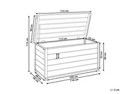 Aufbewahrungsbox CAMPALTO 123 cm 60 cm Metall Dunkelbraun_937890