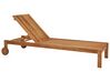 Sonnenliege BELLANO mit Relaxfunktion Akazienholz Braun