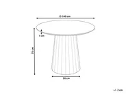 Dining Table PLATO White 100 cm 100 cm Metal_941945
