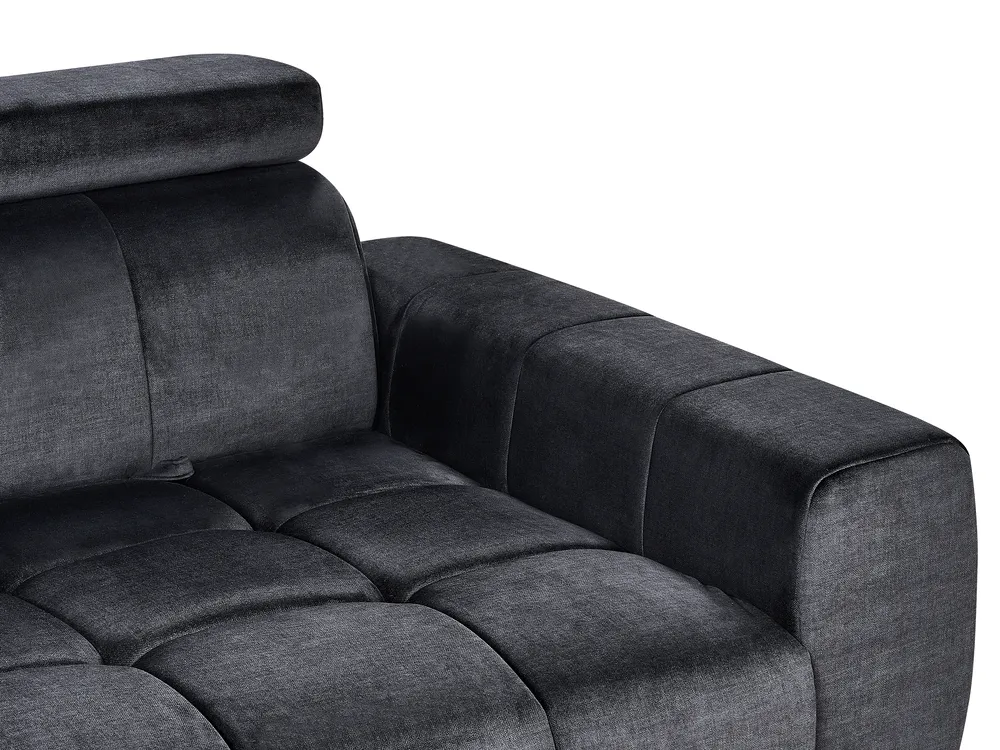 Sofa 2 Seater VEGAMO Velvet Black_925022