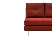 Sofa Bed 2 Seater JERSLEV Fabric Red_1011701