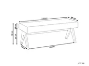 Upholstered Bench TAMRE Boucle Green/ Light Brown_985165