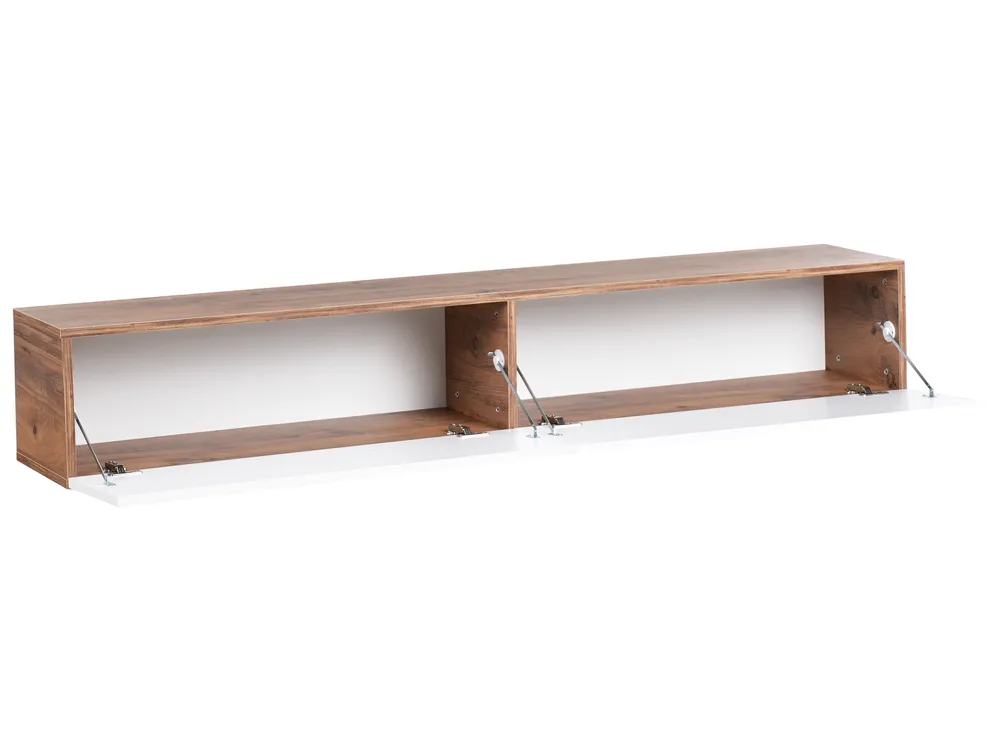 Wall Mounted TV Stand GLADSTONE Brown/ White_973557