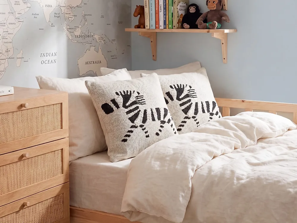 Dekokissen 2er Set JABORI 45 x 45 cm Baumwolle Beige_1178838