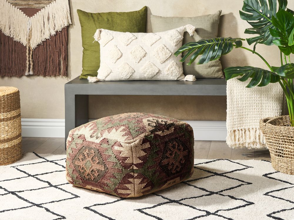 Pouffe ARVEN Jute Multicolour