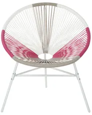 Gartenstuhl 2er Set ACAPULCO Polyrattan Fuchsia_718063