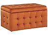 Ottomane mit Stauraum MICHIGAN Samtstoff Orange