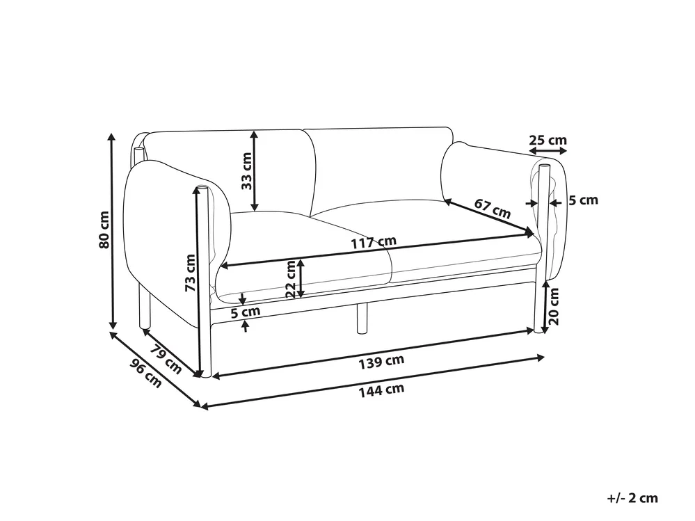 Gartensofa 2-Sitzer ESPERIA Metall Grau_868622