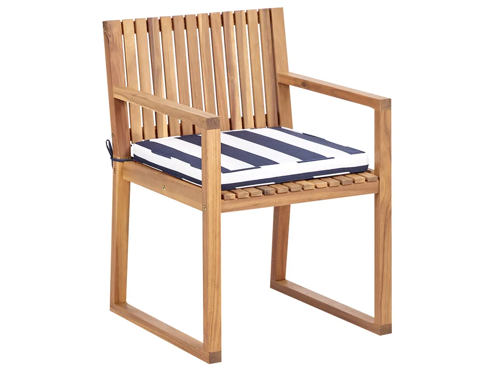 Gartenmöbel Set 8-Sitzer SASSARI II inkl. Kissen zertifiziertes Akazienholz Marineblau_924032