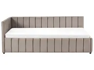 Tagesbett Samtstoff LISIEUX 90 x 200 cm Taupe_1021979