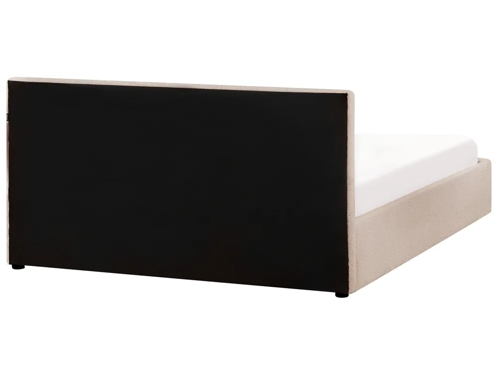Postelja s prostorom za shranjevanje MONTLAUR Knjižica Bež 160 x 200 cm_958533