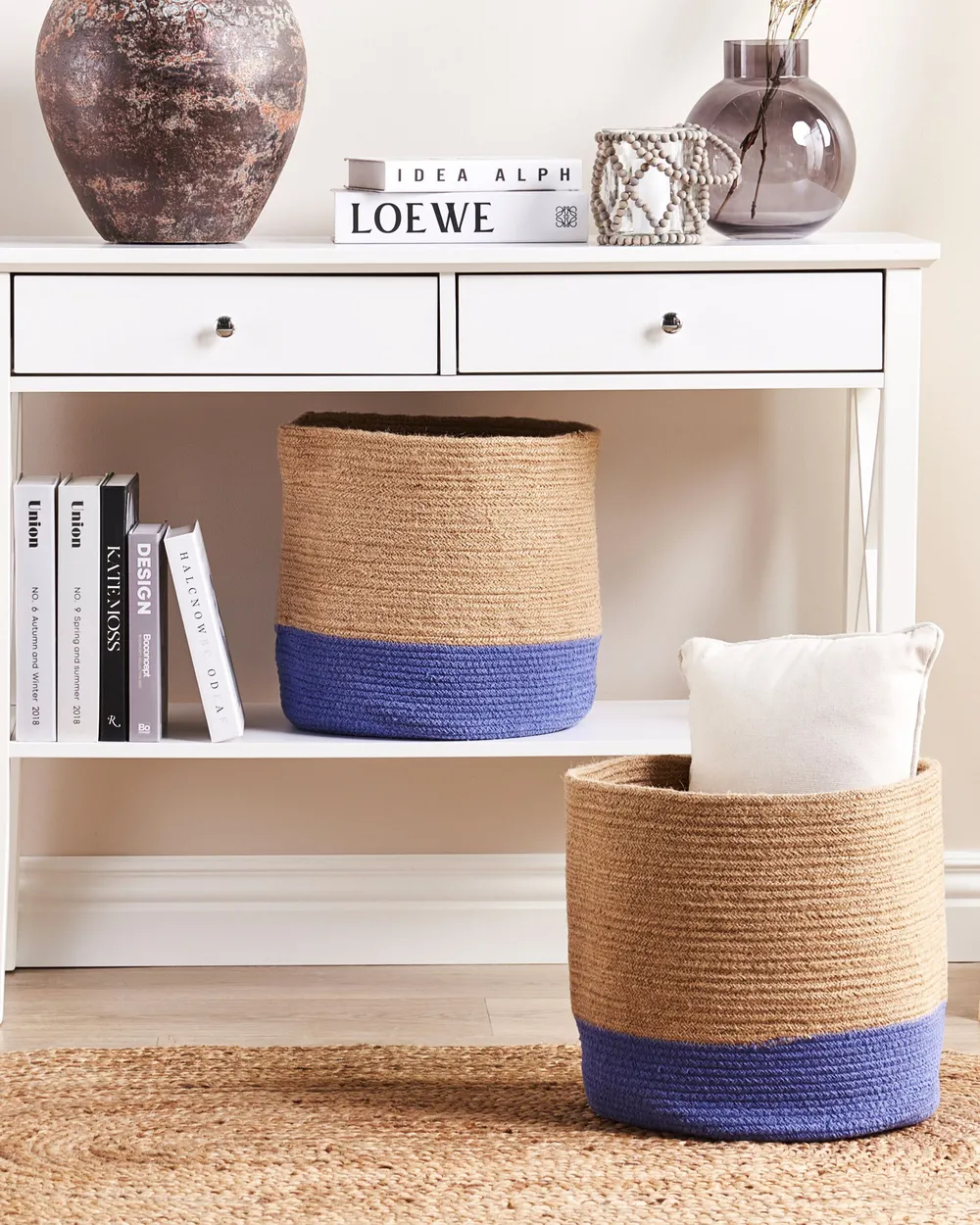 Set of 2 Baskets BULANIK Jute Violet_1079707