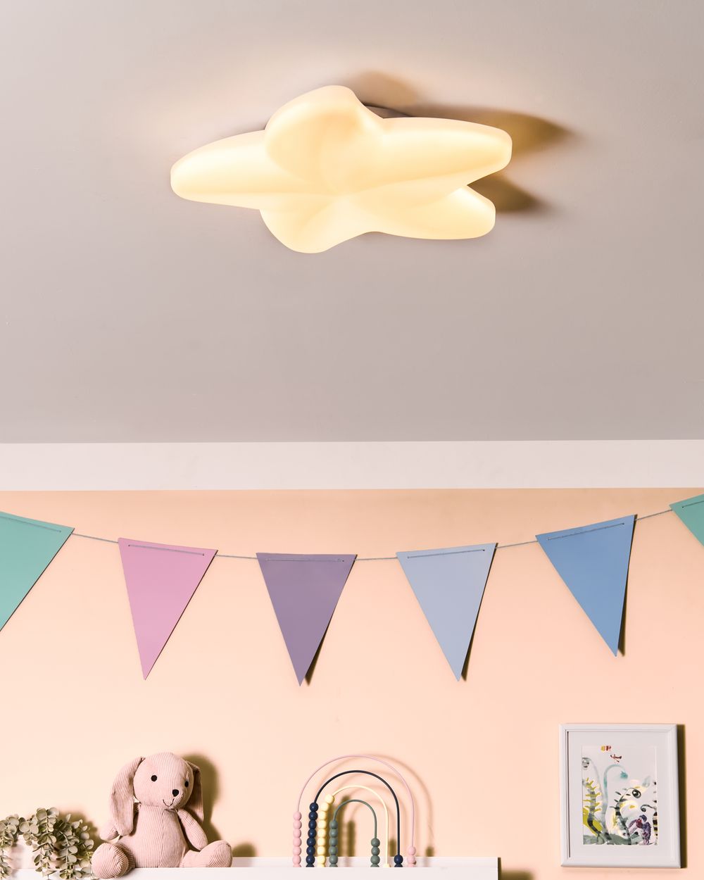 LED Ceiling Lamp Starfish SURNA with Dimmer White