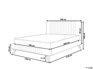 Bed Chenille TALENCE 180 x 200 cm (EU Super King) Light Beige_712036