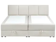 Boxspringbett mit Stauraum BARONET Stoff Cremeweiß 180 x 200 cm_1004543