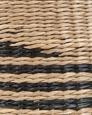 Set mit 3 Blumentöpfen RATTAIL 32/29/27 cm Seegras Schwarz_824943