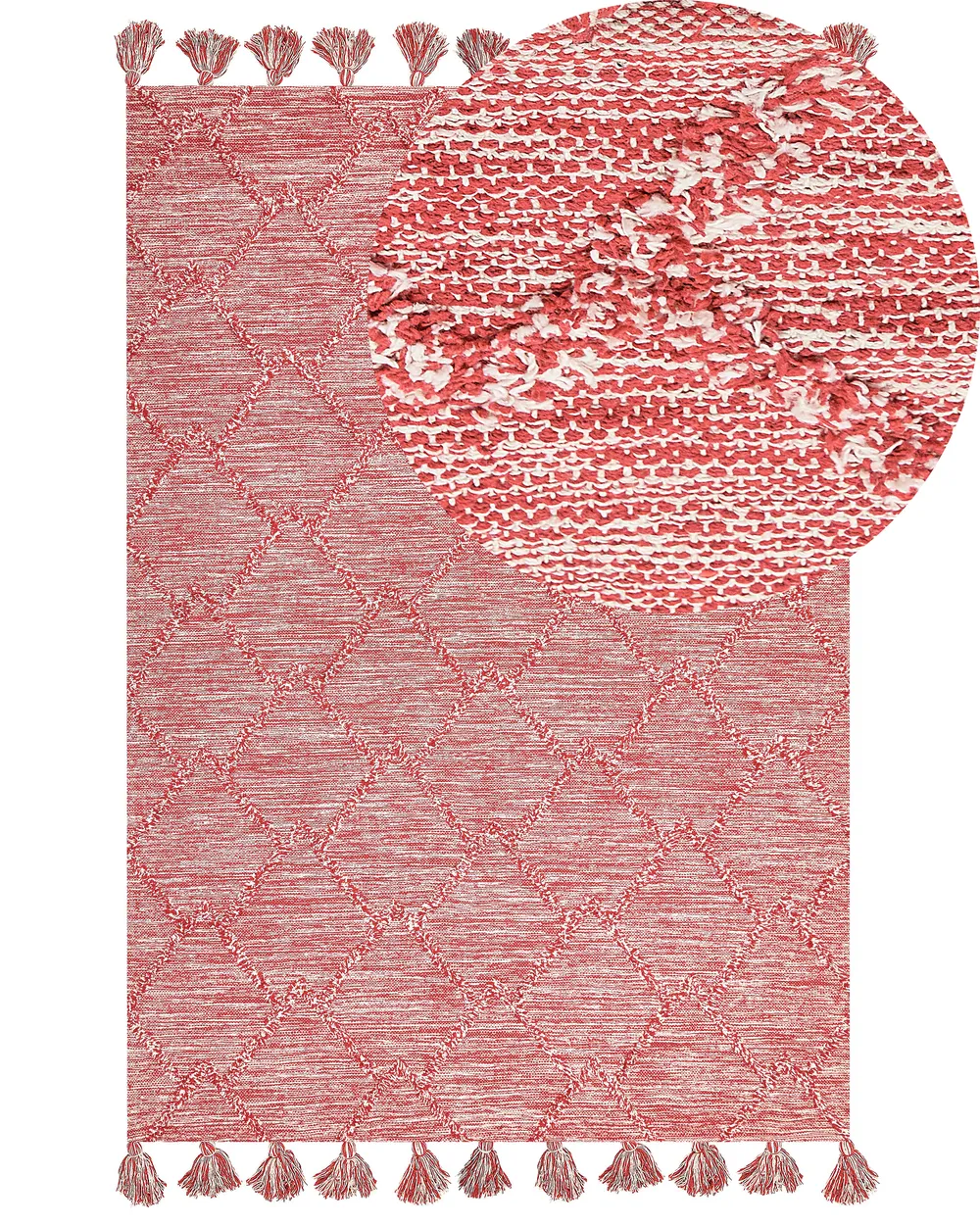 Teppich Baumwolle rot verschiedene Grössen NIGDE