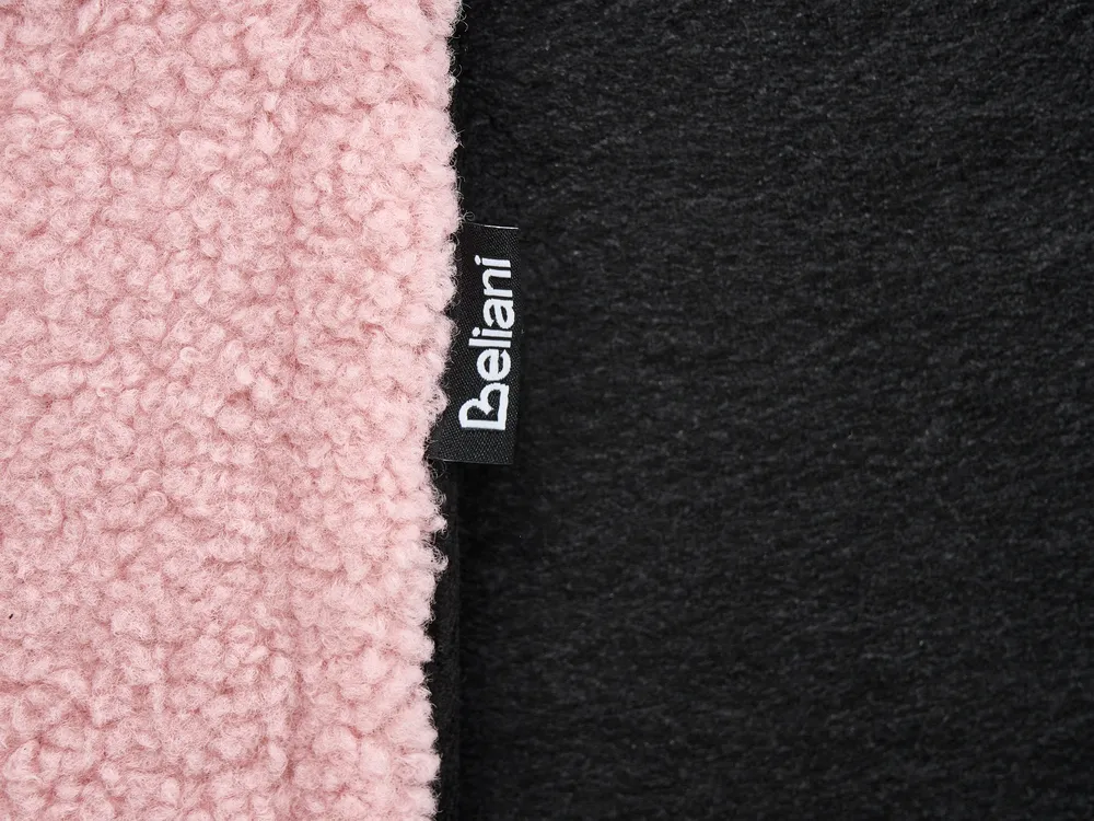 Ausziehbett Bouclé ALBIAC 90 x 200 cm Pastellrosa_1069074