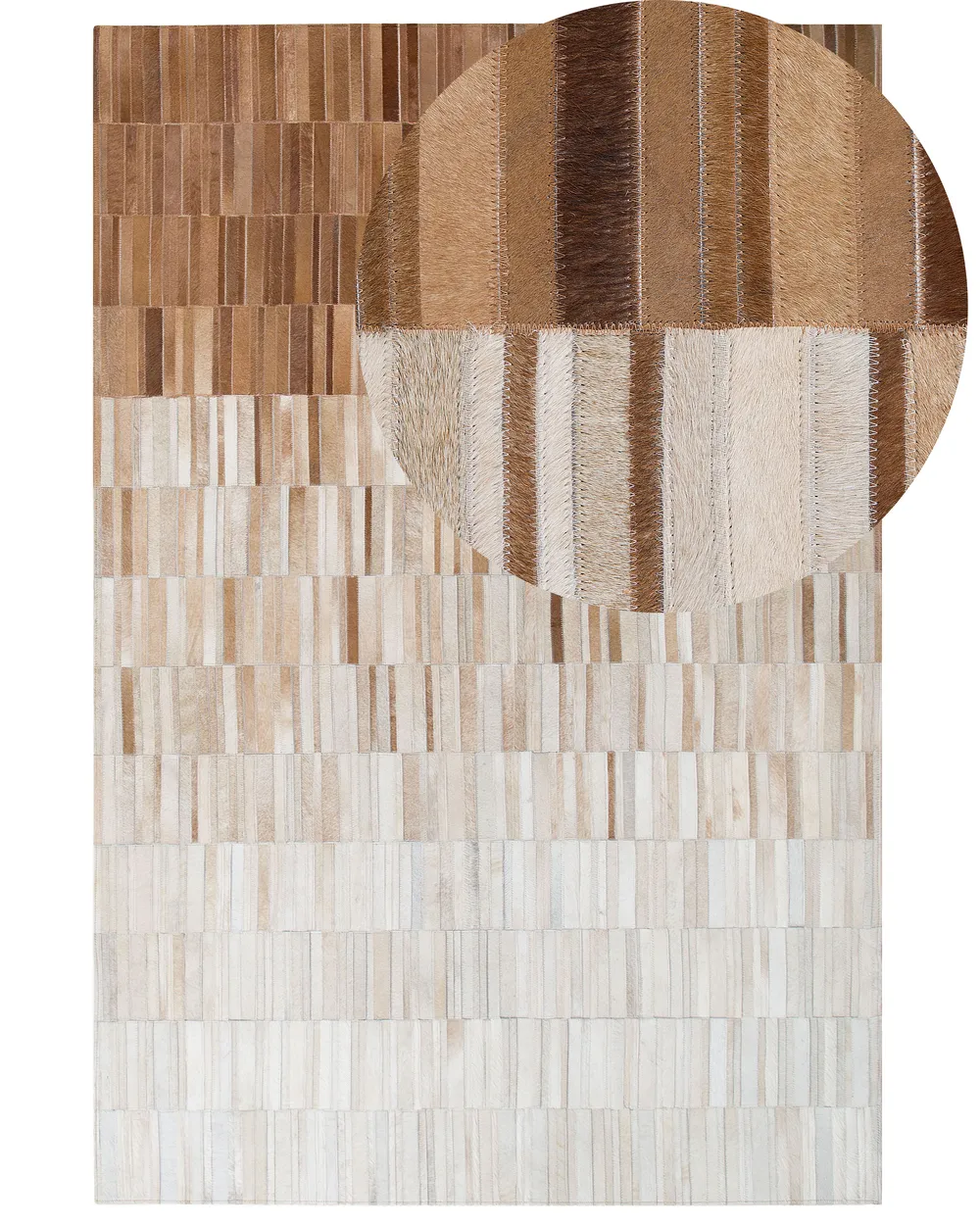 Teppich YAGDA Beige 140 x 200 cm Echtleder