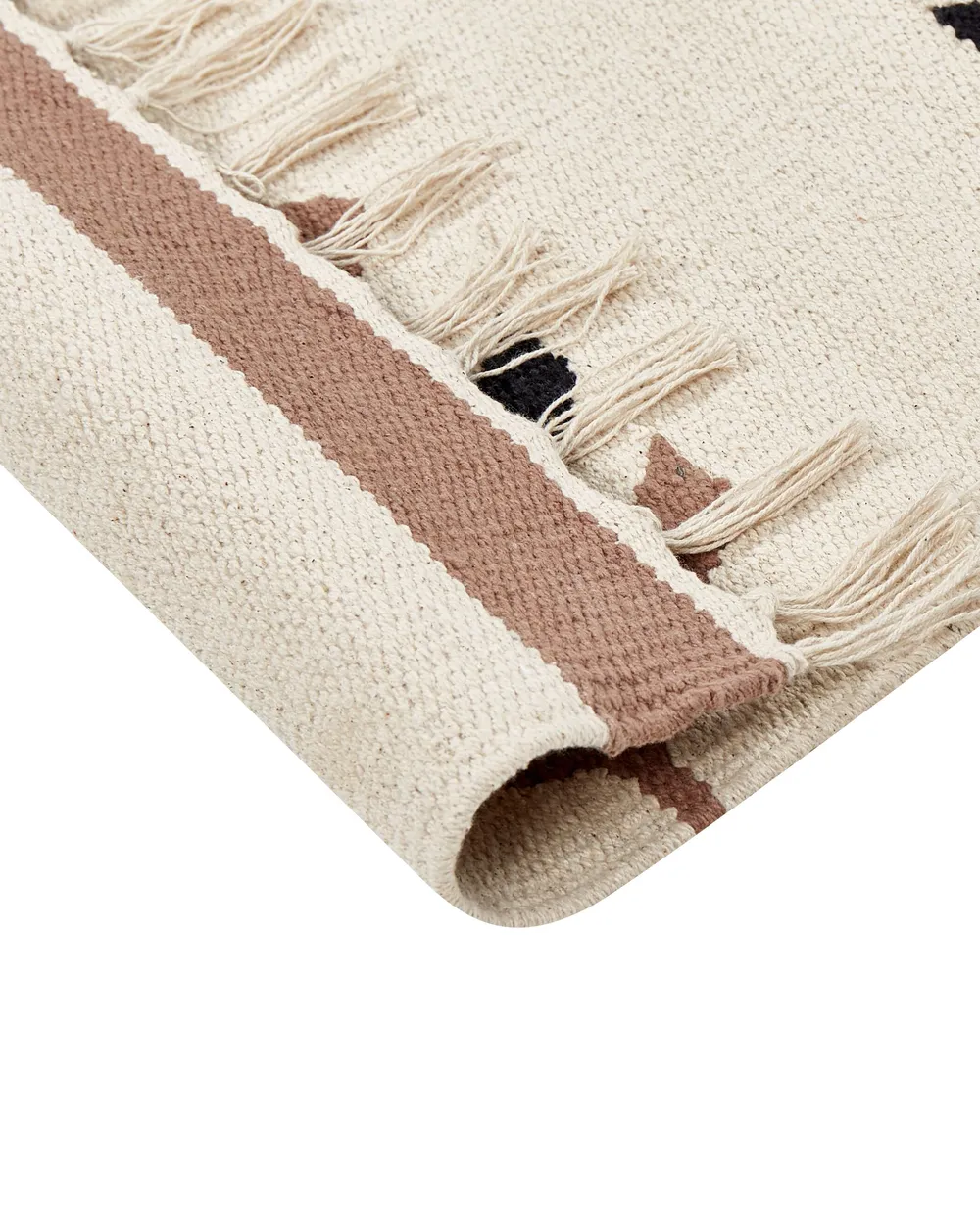 Rug NIAVAN Beige 140 x 200 cm Kilim Cotton_869867