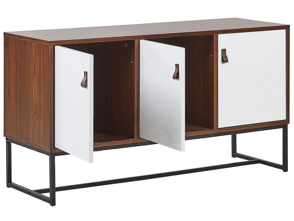 Schrank NUEVA Dunkelbraun / Weiß_787442