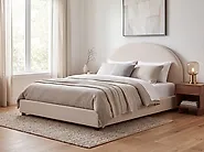Bed Fabric VAUCLUSE 160 x 200 cm (EU King Size) Light Beige_1184605