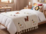 Kuscheldecke DEOGHAR Baumwolle 130 x 180 cm Beige_829280