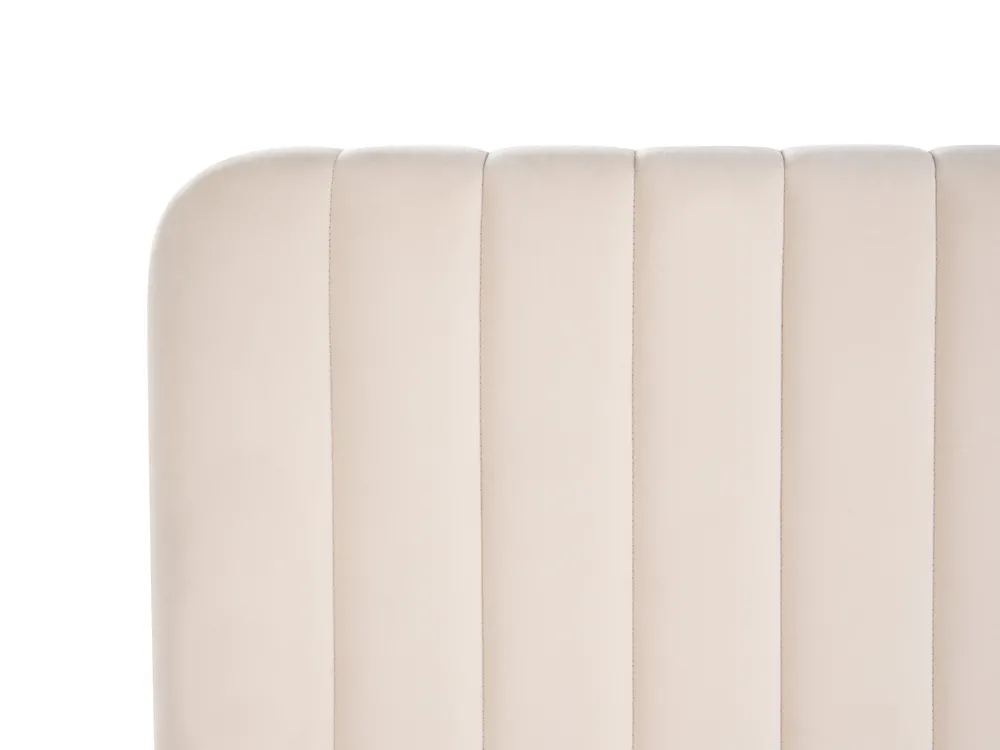 Bett mit Stauraum LUNAN Samtstoff Beige 140 x 200 cm_1051378