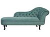 Rechtsseitige Chaiselongue NIMES Samtstoff Mintgrün