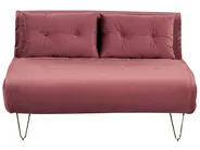 Schlafsofa 2-Sitzer VESTFOLD Samtstoff Rosa_851139