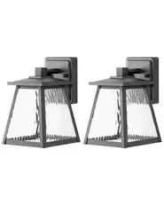 LED Außenwandleuchte 2er Set SIRET Schwarz_1099894