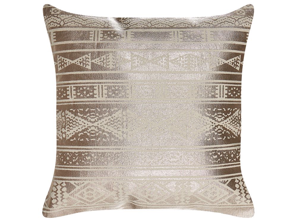 Throw Cushion OUJDA 50 x 50 cm Cotton Rose Gold Geometric Pattern