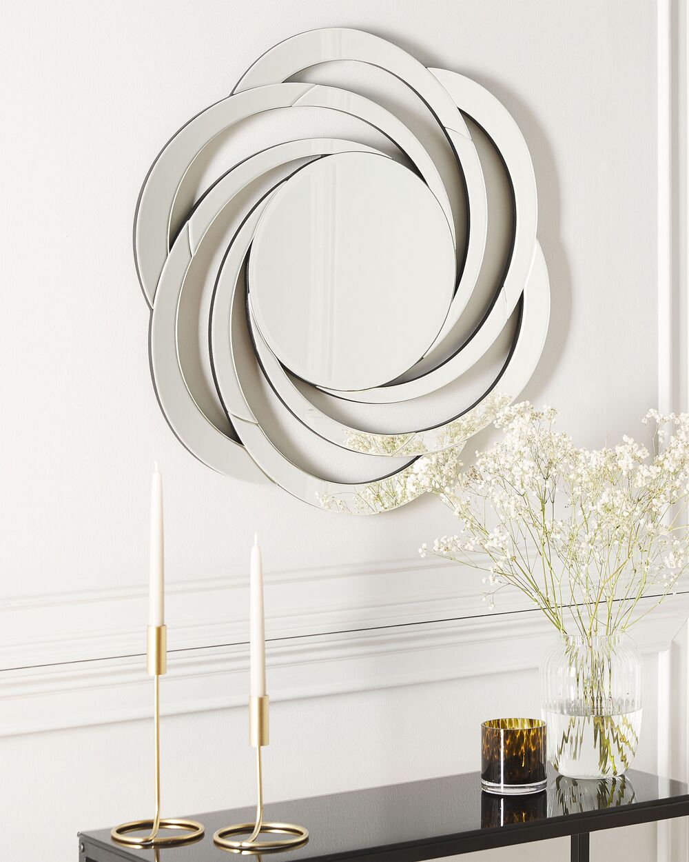 Wandspiegel TREBAN 70 cm 70 cm Silber