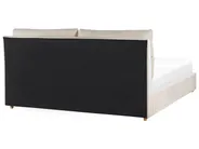 Bett mit Stauraum BATILLY Samtstoff Hellbeige 180 x 200 cm_830124
