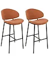 Set mit 2 Barstühlen KIANA Orange