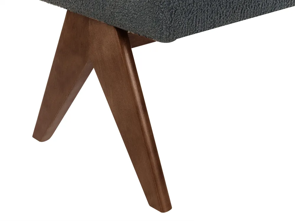 Upholstered Bench TAMRE Boucle Black/ Dark Brown_985189