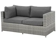 Garten Ecksofa mit Tisch 4-Sitzer AVOLA Polyrattan Grau linksseitig_704700