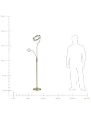 LED Floor Lamp AFTON Metal Brass_1145503