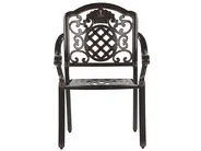 Gartenmöbel Set 4-Sitzer SALENTO mit Schirm (16 Optionen) Metall Dunkelbraun_863982