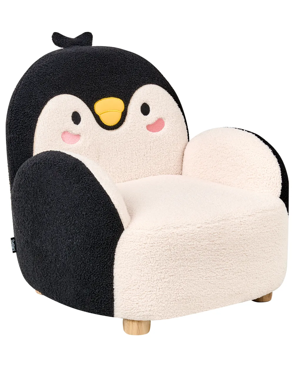Kids Armchair Penguin FYN Boucle Black_975738