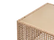 Lounge Set mit Tisch 6-Sitzer OMEGANA modular Polyrattan Hellbeige_1044707